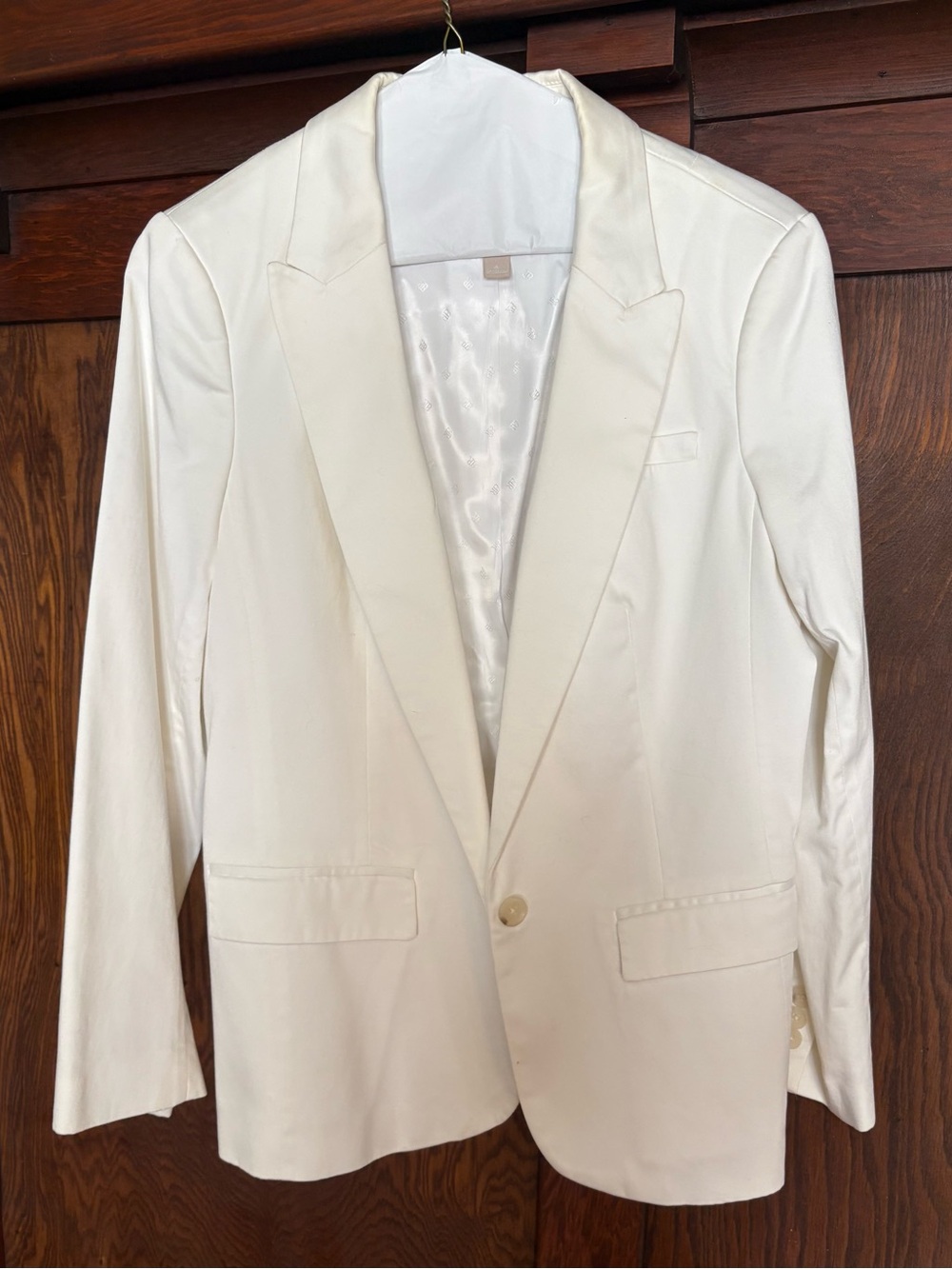 Banana Republic White Single-Button Women's Blazer